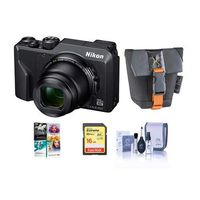 Nikon COOLPIX A1000 16MP Compact Digital Camera, 35x Optical Zoom, 4K UHD Video - Bundle with 16GB SDHC Card, Camera Case, Cleaning Kit, PC Software Package