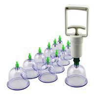 Cupping Set Professional Chinese Acupoint Cupping Sets Suction Hijama Cupping Set with Vacuum Magnetic Pump Cellulite Cupping Massage Kit 12-Cup