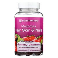Nutrition Now MultiVites Gummy Vitamins - Adult Formula - PLUS Hair-Skin-Nail support with Biotin and Lutein - 70 Gummies