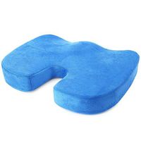Uplord Memory Foam Seat Cushion,Coccyx Orthopedic Cushion,Soft Cushion Chair Cushion Sponge Gel Memory Foam Seat Pad,Relieves Coccyx Pain, Spine Issues, Stenosis, Tailbone, Back Aches (Sky Blue)