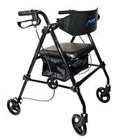 MOBB Healthcare Steel Rollator with 6 Inch Wheels & Storage Bag MHRL