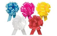 EVERYDAY ASSORTMENT 4" Pull BowsL.BLUE, BEAUTY, DAFFODIL, WHITE,RED 3 unit, 50 pack per unit.