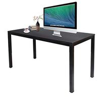 shamoluotuo Office Desk Modern Simple Style Home Office Computer Desk Writing Desk PC Laptop Study Table Studio Desk Workstation for Writing Games and Home Work (Black, 47.2")