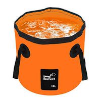 Mrrainbow Collapsible Bucket, Foldable Water Container, 12L Portable Lightweight Pail for Camping,Traveling, Fishing, Gardening,Car Washing, Hiking