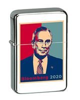 Hat Shark United States USA President Presidential Election Voting 2020 Mike Bloomberg Democratic Party White House Candidates Vector KGM Thunderbird Vintage Lighter - High Polish Chrome (Bloomberg)