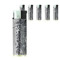 Refillable Electronic Lighter Set of 5 Pieces D-006 Lunch On a Skyscraper New York City