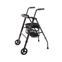 BNSDMM rollator Walker with seat Walker - Walker for The Elderly Shopping Cart Buying A Food Cart Wheeled Folding Folding Two-Wheeled Trolley Four-Legged Walking Stick Elderly Walking Aid
