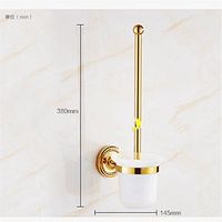 Bathroom wall is set Bathroom accessories European-style retro bronze zircon gold round bottom Bathroom hardware accessories,Toilet brush