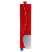 BeesClover Instant Electric Mini Tankless Water Heater Hot Tankless Water Heater System for Kitchen European Plug red Stand-Alone