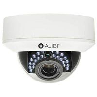 Alibi 2.1MP WDR Outdoor True Day & Night Dome IP Security Camera with 65' IR Distance, 2.8-12mm Motorized Varifocal Lens, 1920x1080, 30fps, H.264, H.264 OVC, MJPEG, PoE, Vandalproof, White