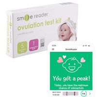 SmileReader Starter Pack | 5 Ovulation & 1 Pregnancy Test Strips | with Bonus Free App for iOS & Android |Track Fertile Conception Days | Advanced Fertility Monitor Sticks for Women