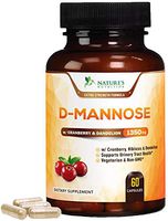 Nature's Nutrition D-Mannose Capsules 1350mg with Cranberry Extra Strength Urinary Tract Cleanse - High Potency UTI Support - Made in USA - Natural Pills w/Dandelion & Hibiscus - 60 Capsules