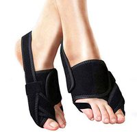 LDXRZ Magnetic Therapy Thumb Valgus Corrector, Toe Separator Medical Polymer Material Titanium Fixing Tourmaline Auxiliary Care Night Type Unisex Right Foot-L：EUR：40-46