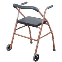 Drive Medical Walker - 2 Wheel Rolling Walking Aids with Seat and Backrest - Mobility Aid for Adult, Senior, Elderly Handicapped,Bearing Weight 180kg/400lbs