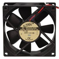 Adda AQ0824UB-A71GL DC Fan with 11" Leads, Ball, 24 Volt DC, 50 CFM, 80 mm x 80 mm x 25 mm Size
