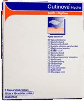 Smith & Nephew Cutinova Hydro-selective Dressing 4" x 4" Square, Self-adhesive, Semi-transparent, Water-proof and Bacteria proof, Polyurethane Matrix, Flexible (Box of 5 Each)