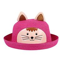 Meidexian888 Sun Protection Hats, Kids Baby Hat Cap Children Breathable Cartoon Hat Ears Straw (I)