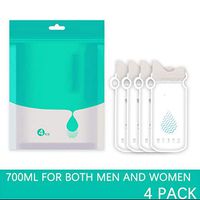 ZJY Portable urina 4PCS Disposable Outdoor Emergency Urinate Bags Easy Take Piss Bags Car Travel Mini Toilet for Women/Men Convenient Use Urinals (Color : B)