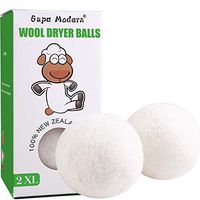Wool Dryer Balls Organic XL, Natural Fabric Softener 100% New Zealand Wool Laundry Dryer Balls, Chemical Free Eco Wool Dryer Balls, Handmade Reusable Balls Reduce Wrinkles & Shorten Drying Time