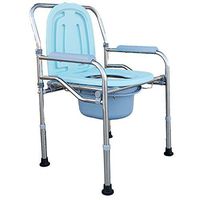 Durable Safety Folding Bedside Commode Potty Chair, Heavy Duty, Height Adjustable, Hand-held, Space Saving, for Elderly, Handicap,Seniors