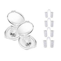 Anti snoring Devices Solution clipple Silicone Magnetic Anti Snore Transparent Silicone Stop Snoring Silicone Magnetic Anti Snore Clip Snore Stopper Nose Clip Stop for Men Women incl.4 Sizes(2+4pcs)