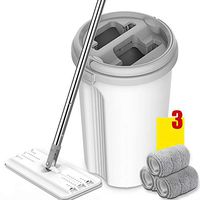 Sarazong Squeeze Flat Mop,Hand Wash Free Mopping, 1 Bucket,Wet Dry Floor Cleaning is Not Tired Rotatable Mop Panel Household Wet and Dry Universal Flat Holder,3
