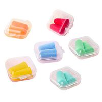 Healifty 6 Box Soft Ear Plugs Soft Foam Ear Plugs Noise Reduction Hearing Protector for Sleeping Woodworking Shooting Travel (Random Color)