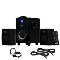 Acoustic Audio AA2107 Bluetooth Home 2.1 Speaker System with Optical Input and 2 Ext. Cables