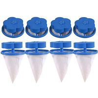 HighlifeS Washing Machine Filter,Floating Pet Fur Catcher Filtering Hair Removal Device Wool Cleaning Supplies (8 PC Blue A)