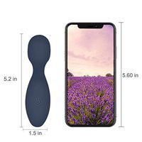 Mini Wand Massager with 10 Modes, Small Size Wand Massager for Back Neck Shoulder (Royal Blue)