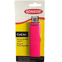 RONSON 40544 CoiLite USB Rechargeable Hot Pink Lighter