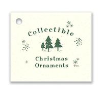 100 Christmas Ornament Tags & 100 Cut Strings for Crafts & Gifts. 1-3/4"x2-1/8" Personalize & Price Your Merchandise.