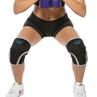 Sports Knee Support Sleeve 7mm (1 Pair) for Women and Men - Orthopedic Design for Pain Relief and Supportive - Great for Weightlifters Effective Compression Sleeve L (MV-116)