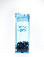 Precidio Design 1912BL Drink in the Box Eco-Friendly Reusable Drink and Juice Box Container, 12oz (Blue)