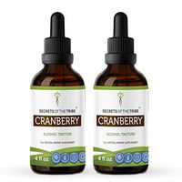 Cranberry Tincture Alcohol Liquid Extract, Organic Cranberry (Vaccinium Macrocarpon) Dried Berry (2x4 FL OZ)