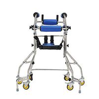 Walking Frame, Hemiplegia Rehabilitation Equipment Stand Frame Walker Elderly Walker Lower Limb Rehabilitation Training for The Elderly Disabled with 6 Wheels