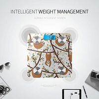 Bluetooth Bmi Scale Cartoon Animated Cute Animal Sloth Weight Scale Body Fat Body Fat Composition Monitor Analyzer with Smartphone App for Body Management-396 Lbs