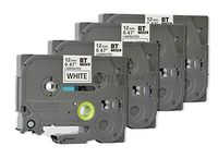 Generic Replacement Label Tape Compatible with Brother TZ231 Tze231 Pack of 4