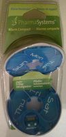 PHARMA Systems DIGITAL 7-DAY PILL ORGANIZER Alarm Reminder Compact Blue/White
