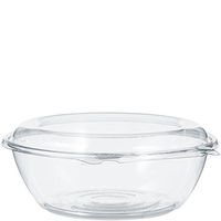 Dart CTR48BD 48 oz. Pet Hinged Bowl, Dome Lid, PET, Abstract (Pack of 100)