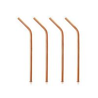 Copper Plated Cocktail Straws (4 Pack)