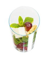 Open Cut Slanted Round Dessert Cups - 3 ounce - 40 Count -Spoons Included-Clear Plastic-Slanted Cylinder Mini Dessert Cup- Appetizer Cup-Sample Shot Glass -Disposable