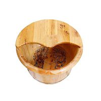 Foot Tub, Wooden Foot Bath Barrel，Foot Spa Wooden Tub, Bucket Bottom Multiple Massage Beads Relieve Fatigue