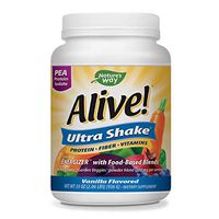 Nature's Way Alive! Ultra-Shake Pea Protein, Includes Vitamins & Fiber, Vanilla Flavor, 26 Servings