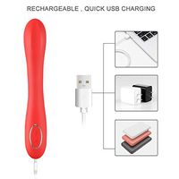 Quiet Mini vibrátor Bullet, Handheld Víbrante Bullét Pleasing Device Red Víberate Bullét with 10 Powerful Speeds USB Rechargeable for Woman Gift Or Couples, Red Discreet Package
