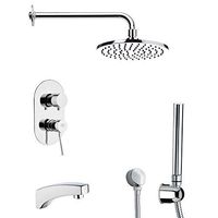 Remer TSH4539-CR TSH4539 Inverno Tub and Shower Faucet with Sliding Rail, Polished Chrome
