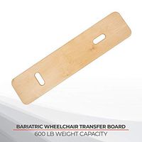 Sammons Preston Bariatric Transfer Board for Wheelchair Users, Sliding Board with Handles, 35" Medical Transfer Board, Slide Board for Overweight Users, Strong Wood Slider Board, 600 lbs. Capacity
