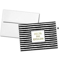 Delta Phi Epsilon DPHIE Striped Notecards(6)
