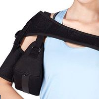 Adjustable Shoulder Brace Support Arm Sling Breathable Therapy for Injury Prevention Dislocated AC Joint Frozen Shoulder Pain Arthritic Shoulder (Right)
