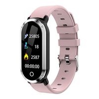 Aland T1 Bluetooth Call Reminder Fitness Tracker Sleep Monitor Sports Smart Bracelet T1 Color Screen Bluetooth Smart Bracelet Call Reminder Sports Counter Step Heart Rate Sleep Silver